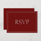 Atemberaubendes Ansprechen von Rot und Grau UAWG RSVP Karte (Vorne/Hinten)