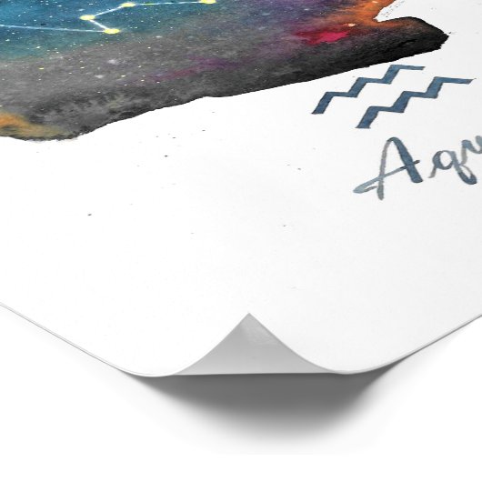 Atemberaubendes Aquarius Constellation Painting Po Poster (Ecke)