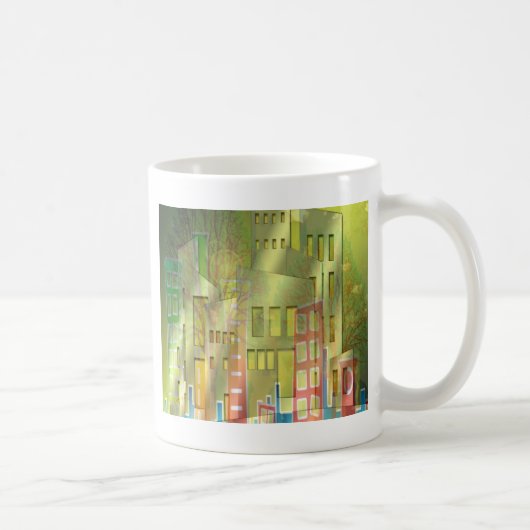 Atemberaubendes architektonisches Stadtkunstzubehö Kaffeetasse (Rechts)