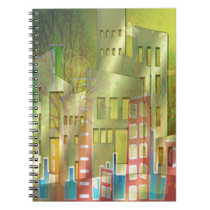 Atemberaubendes architektonisches Stadtkunstzubehö Notizblock