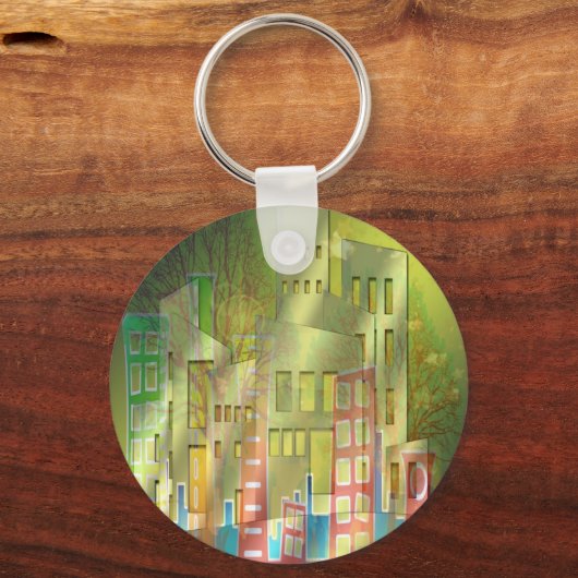 Atemberaubendes architektonisches Stadtkunstzubehö Schlüsselanhänger (Vorderseite)