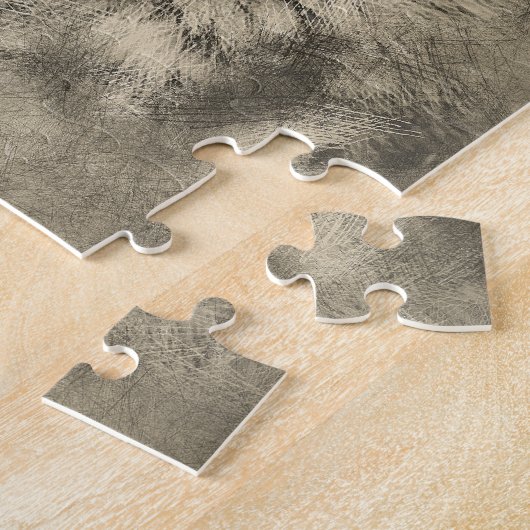 Atemberaubendes Bauholz-Wolf-Puzzle Puzzle (Seite)