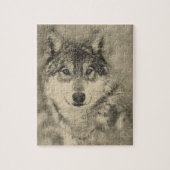 Atemberaubendes Bauholz-Wolf-Puzzle Puzzle (Vertikal)