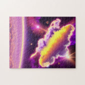 Atemberaubendes Bild des kosmischen Lila und gelbe Puzzle (Horizontal)