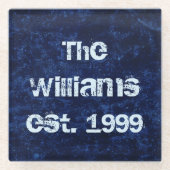 Atemberaubendes Blau Glasuntersetzer (Vorderseite)