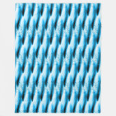 Atemberaubendes Blau, Schwarz/Weiß-Swirbel-Design Fleecedecke (Vorderseite)