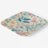 Atemberaubendes Blau und Rosa Blumendesign Pappteller (Gewinkelt)