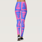 Atemberaubendes Blau- und Rosa-Kies-Muster Leggings (Rückseite)