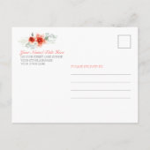 Atemberaubendes Blumenbrunch Einladungspostkarte (Rückseite)