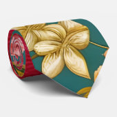 Atemberaubendes, blumenrosa grün orange und aquama krawatte (Gerollt)