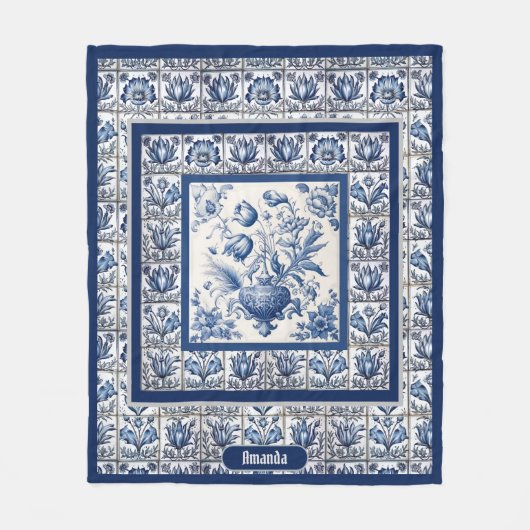 Atemberaubendes Blumenstrauß Fleecedecke (Vorderseite)