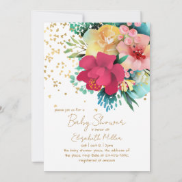 Atemberaubendes Blütenbaby in der Blütendusche Einladung