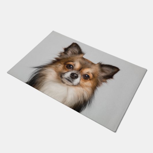 Atemberaubendes Chihuahua-Portrait Fußmatte (Schrägansicht)