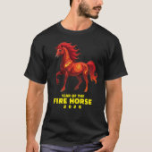 Atemberaubendes chinesisches Jahr des Feuerpferdes T-Shirt (Vorderseite)