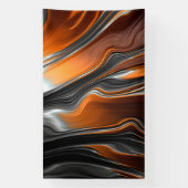 Atemberaubendes Chromorange-Fraktal abstrakt Banner (Vertikal)