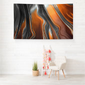 Atemberaubendes Chromorange-Fraktal abstrakt Banner (Insitu)