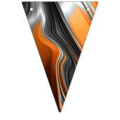 Atemberaubendes Chromorange-Fraktal abstrakt Wimpelkette (Zweite Fahne)