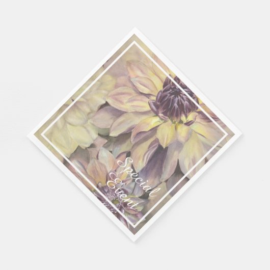 Atemberaubendes Dahlias-Party Serviette (Ecke)
