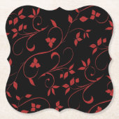 Atemberaubendes Dekorationsfutter in Rot und Schwa Untersetzer (Vorderseite)