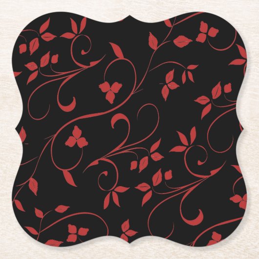 Atemberaubendes Dekorationsfutter in Rot und Schwa Untersetzer (Vorderseite)