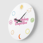 Atemberaubendes Design der Blume Galaxy-Kombinatio Große Wanduhr (Winkel)