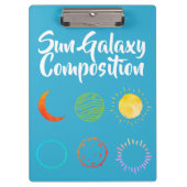 Atemberaubendes Design der Sun Galaxy-Kombination Klemmbrett (Vorderseite)