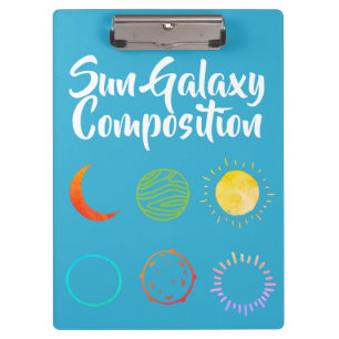Atemberaubendes Design der Sun Galaxy-Kombination Klemmbrett