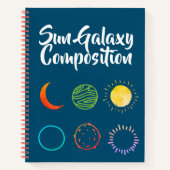Atemberaubendes Design der Sun Galaxy-Kombination Notizblock (Vorderseite)
