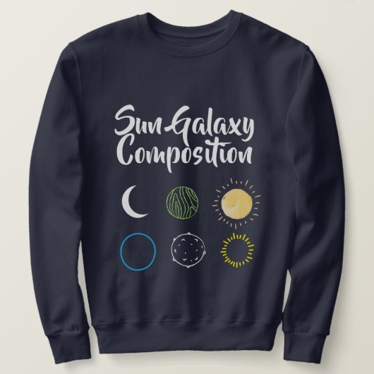Atemberaubendes Design der Sun Galaxy-Kombination Sweatshirt (Design vorne)