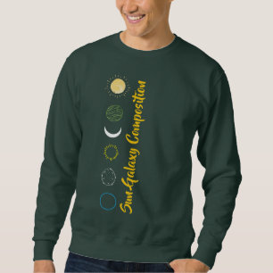 Atemberaubendes Design der Sun Galaxy-Kombination Sweatshirt