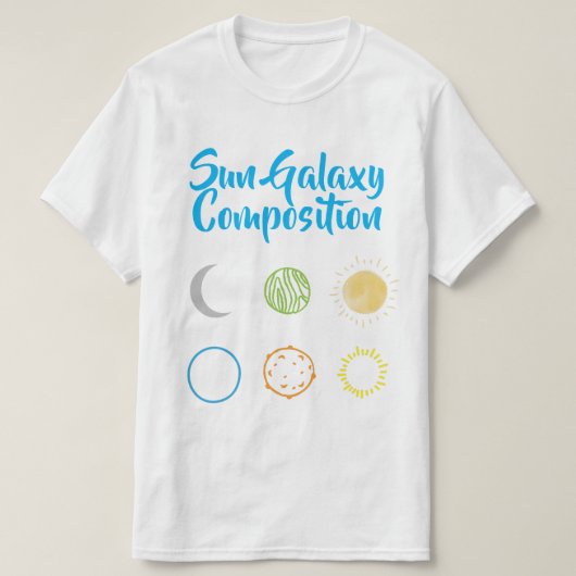 Atemberaubendes Design der Sun Galaxy-Kombination T-Shirt (Design vorne)