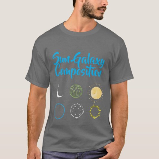 Atemberaubendes Design der Sun Galaxy-Kombination T-Shirt (Vorderseite)