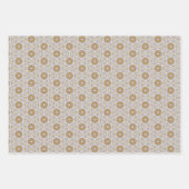 Atemberaubendes Design für Elfenbein und Gold Geschenkpapier Set (Vorderseite 2)