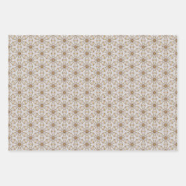 Atemberaubendes Design für Elfenbein und Gold Geschenkpapier Set