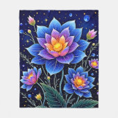 Atemberaubendes Design kosmischer Blumenträume Fleecedecke (Vorderseite)