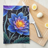 Atemberaubendes Design kosmischer Blumenträume Geschirrtuch (Viertel Falte)