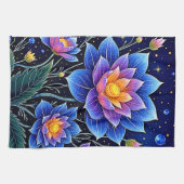 Atemberaubendes Design kosmischer Blumenträume Geschirrtuch (Horizontal)