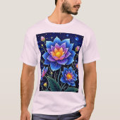 Atemberaubendes Design kosmischer Blumenträume T-Shirt (Vorderseite)
