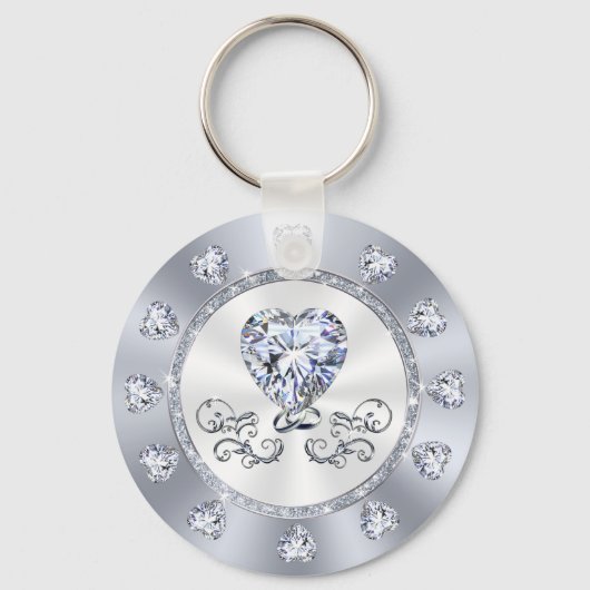 Atemberaubendes Diamond Herz billig, Foto Gastgesc Schlüsselanhänger (Rückseite)