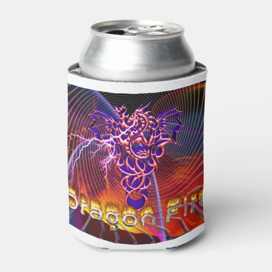 Atemberaubendes Drachenfeuerdesign Dosenkühler (Kanne Vorderseite)