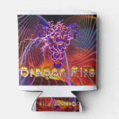 Atemberaubendes Drachenfeuerdesign Dosenkühler (Rückseite)