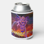 Atemberaubendes Drachenfeuerdesign Dosenkühler (Kanne Rückseite)