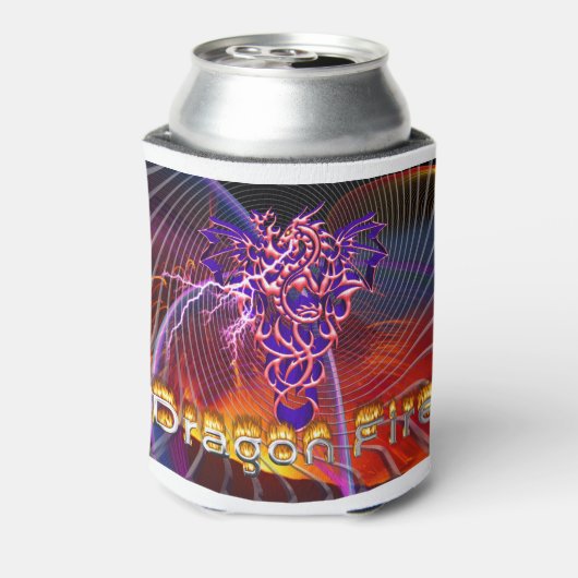 Atemberaubendes Drachenfeuerdesign Dosenkühler (Kanne Rückseite)