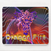 Atemberaubendes Drachenfeuerdesign Mousepad (Vorne)