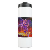 Atemberaubendes Drachenfeuerdesign Thermosbecher (Vorderseite)