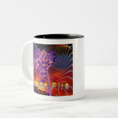 Atemberaubendes Drachenfeuerdesign Zweifarbige Tasse (Vorderseite Links)