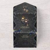 Atemberaubendes dunkelgotisches Hochzeitsdesign mi All In One Einladung (Außenbereich)