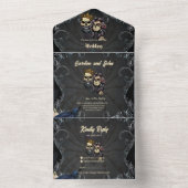 Atemberaubendes dunkelgotisches Hochzeitsdesign mi All In One Einladung (Innen Boden)