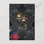 Atemberaubendes dunkelgotisches Hochzeitsdesign mi Begleitkarte (Rückseite)