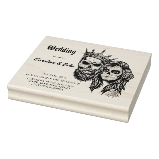 Atemberaubendes dunkelgotisches Hochzeitsdesign mi Gummistempel (Stempel)